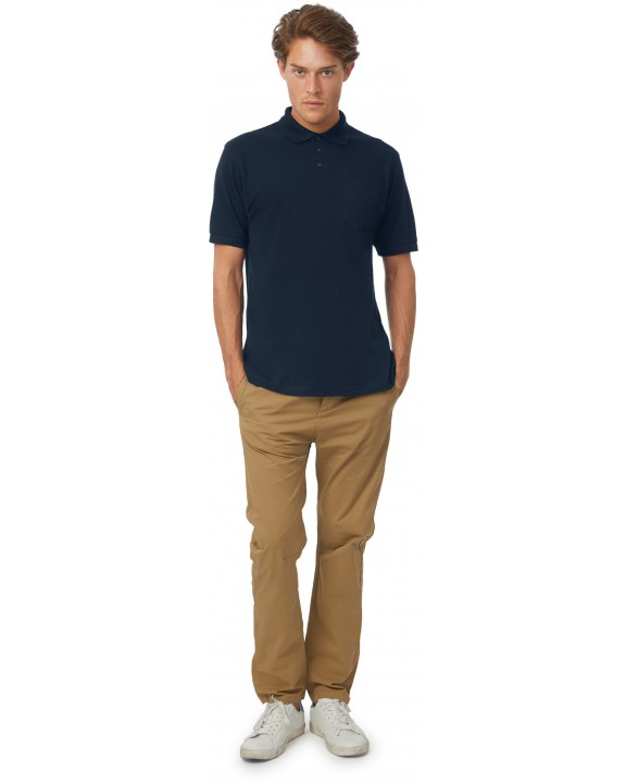 Polo personnalisable B&C Polo Safran Pocket