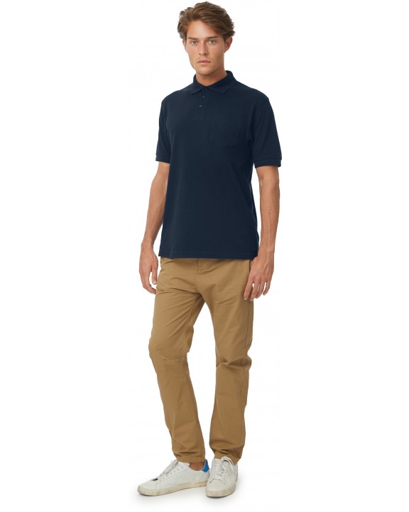 Polo personnalisable B&C Polo Safran Pocket