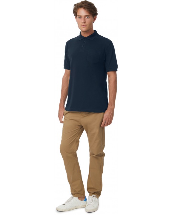 Polo personnalisable B&C Polo Safran Pocket