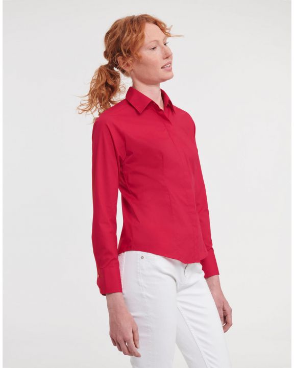 Hemd RUSSELL Ladies' LS Fitted Poplin Shirt voor bedrukking & borduring