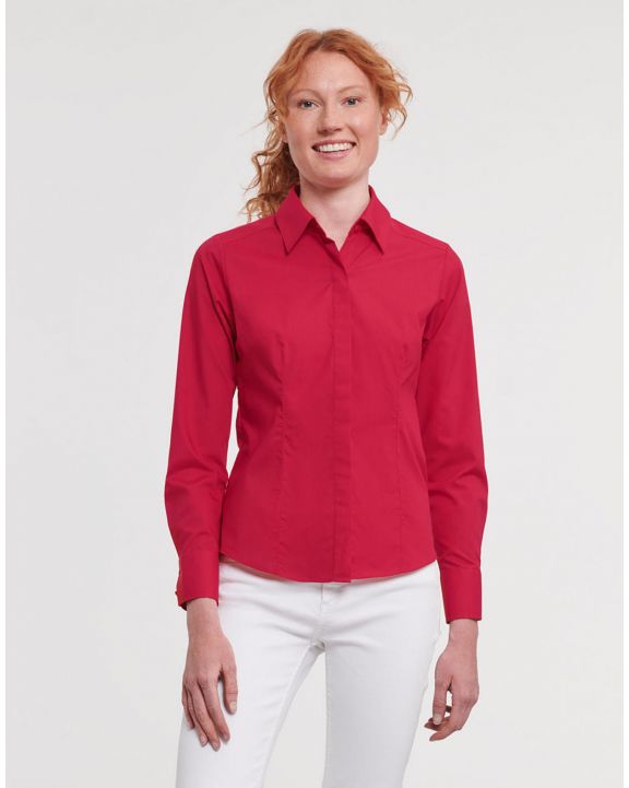 Chemise personnalisable RUSSELL Ladies' LS Fitted Poplin Shirt