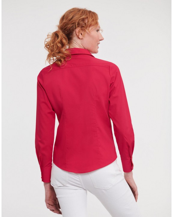 Hemd RUSSELL Ladies' LS Fitted Poplin Shirt voor bedrukking &amp; borduring