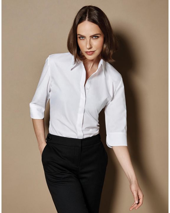 Hemd KUSTOM KIT Women's Tailored Fit Continental Blouse 3/4 Sleeve personalisierbar