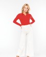 KARIBAN Damen Piqué Poloshirt Langarm Poloshirt personalisierbar