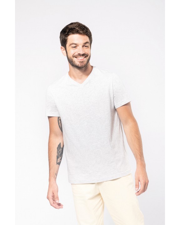T-shirt KARIBAN T-shirt V-hals korte mouwen voor bedrukking &amp; borduring