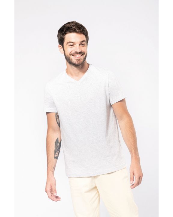 T-shirt KARIBAN T-shirt V-hals korte mouwen voor bedrukking & borduring