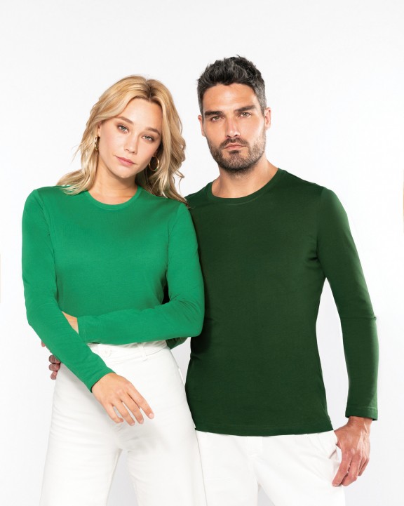 T-shirt KARIBAN T-shirt ronde hals lange mouwen voor bedrukking &amp; borduring