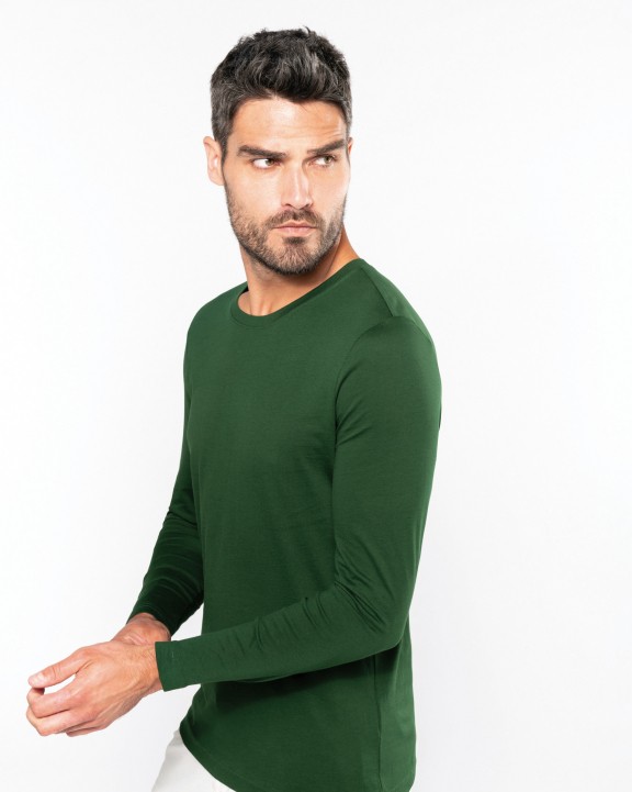T-shirt KARIBAN T-shirt ronde hals lange mouwen voor bedrukking &amp; borduring