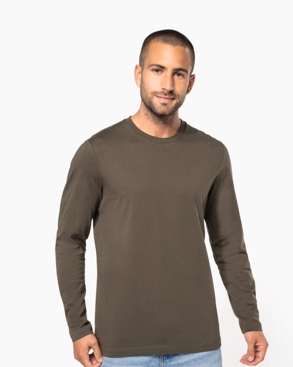 T-shirt KARIBAN T-shirt ronde hals lange mouwen voor bedrukking &amp; borduring