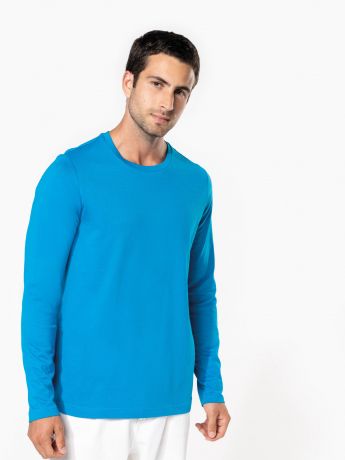 KARIBAN T-shirt col rond manches longues homme