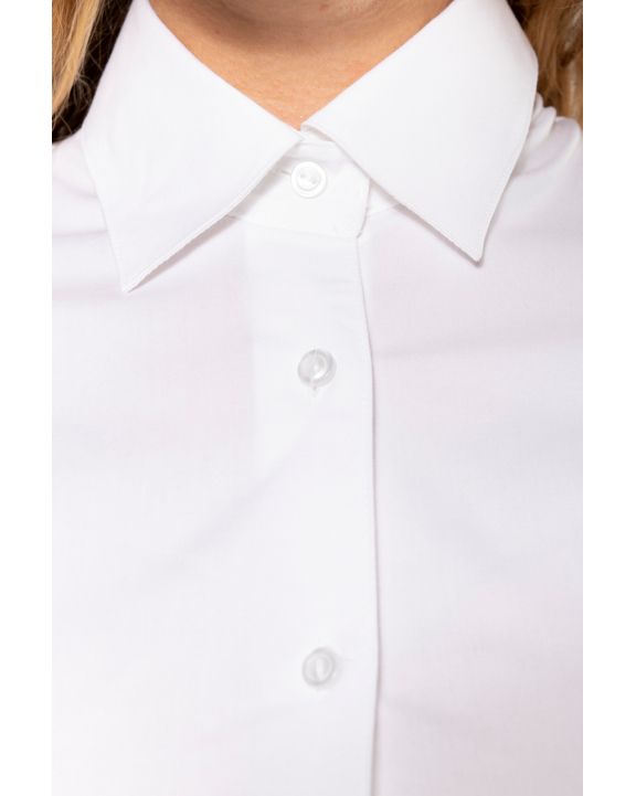 Hemd KARIBAN Dames stretch blouse lange mouwen voor bedrukking & borduring