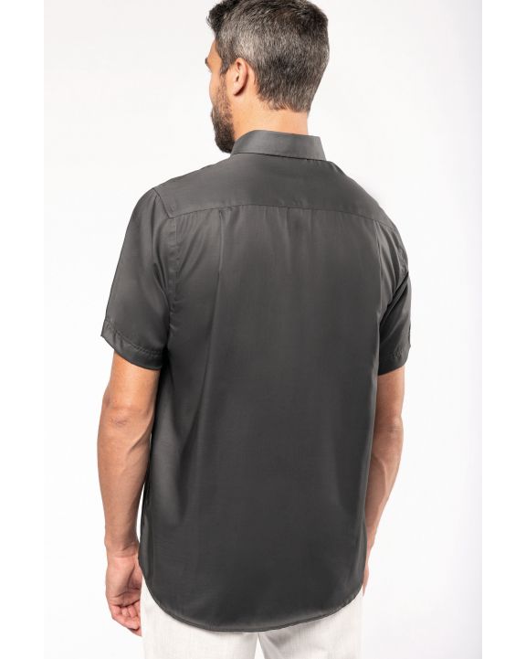 Hemd KARIBAN Heren non-iron micro sergé overhemd korte mouwen voor bedrukking & borduring