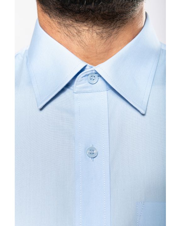 Hemd KARIBAN Heren poplin overhemd korte mouwen voor bedrukking & borduring