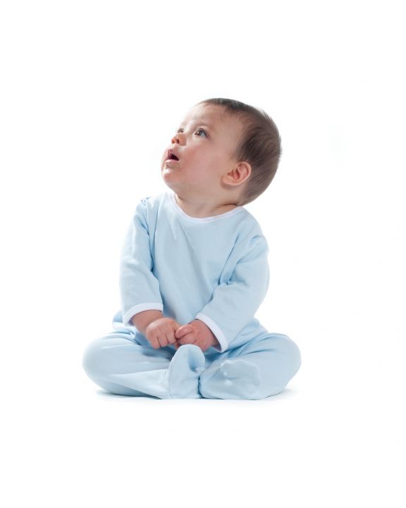 Baby artikel LARKWOOD Contrast Long Sleeved Sleepsuit voor bedrukking & borduring