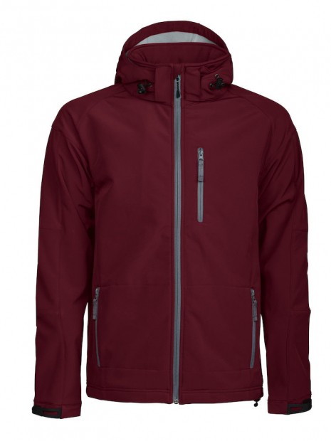 GRIZZLY VESTE SOFTSHELL TULSA HOMME Bordeaux personnalisable