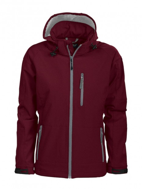 GRIZZLY VESTE SOFTSHELL TULSA FEMME Bordeaux personnalisable