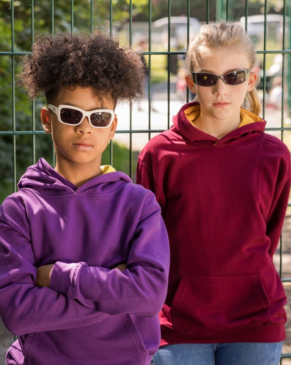Sweater AWDIS KIDS VARSITY HOODIE voor bedrukking &amp; borduring