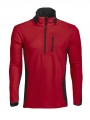 PROJOB 3306 MICROPOLAIRE TECHNIQUE 1/2 ZIP CONTRASTEE rouge personnalisable