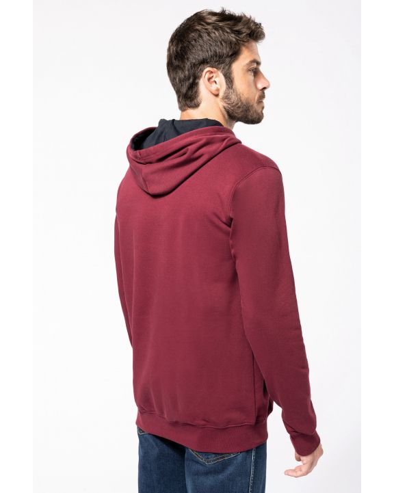 Sweatshirt KARIBAN Herren-kapuzensweatshirt bicolor personalisierbar