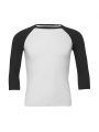 T-shirt personnalisable BELLA-CANVAS Unisex 3/4 Sleeve Baseball T-Shirt
