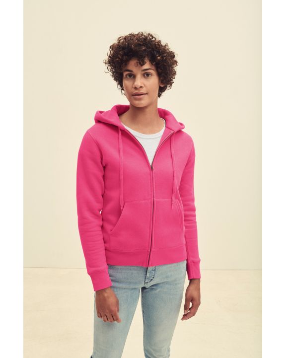 Sweatshirt FOL Lady-fit Premium Hooded Sweat Jacket (62-118-0) personalisierbar