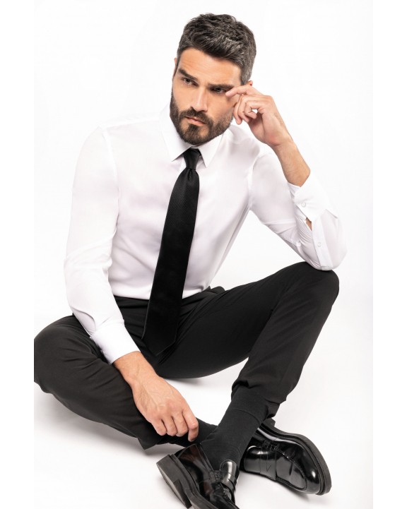 Chemise personnalisable KARIBAN Chemise ajustée manches longues sans repassage