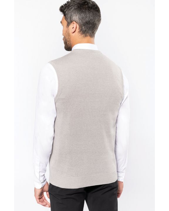 Pullover KARIBAN Herren pullunder v-ausschnitt personalisierbar