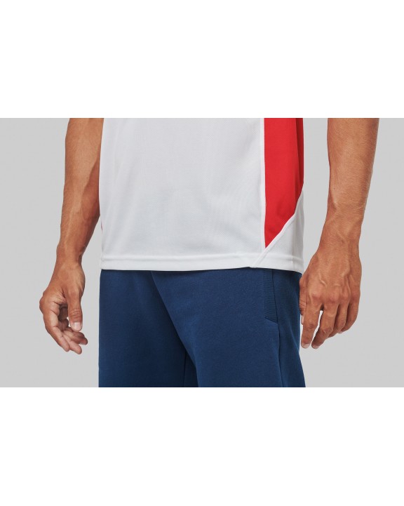 T-shirt personnalisable PROACT T-shirt de sport bicolore manches courtes unisexe