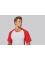 T-shirt personnalisable PROACT T-shirt de sport bicolore manches courtes unisexe