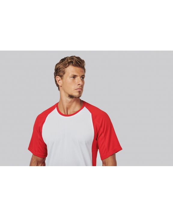 T-shirt PROACT Tweekleurig sport-t-shirt unisex voor bedrukking & borduring
