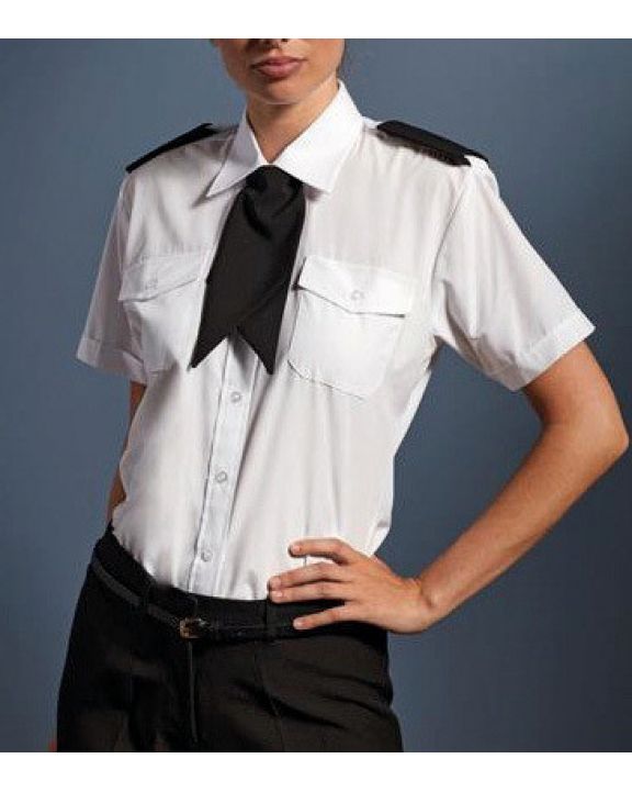Hemd PREMIER Ladies Pilot Short Sleeved Shirt voor bedrukking & borduring