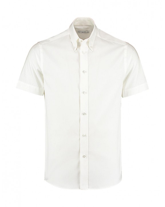 KUSTOM KIT Tailored Fit Premium Oxford Shirt SSL Hemd personalisierbar