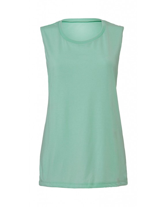T-shirt BELLA-CANVAS WOMENS FLOWY SCOOP MUSCLE TANK voor bedrukking &amp; borduring