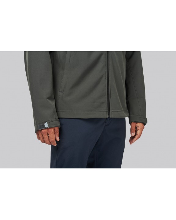 KARIBAN Herren Softshell-Jacke mit Abnehmbare Kapuze Softshell personalisierbar