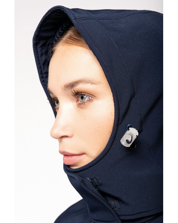 KARIBAN Damen Softshell-Jacke mit Abnehmbare Kapuze Softshell personalisierbar