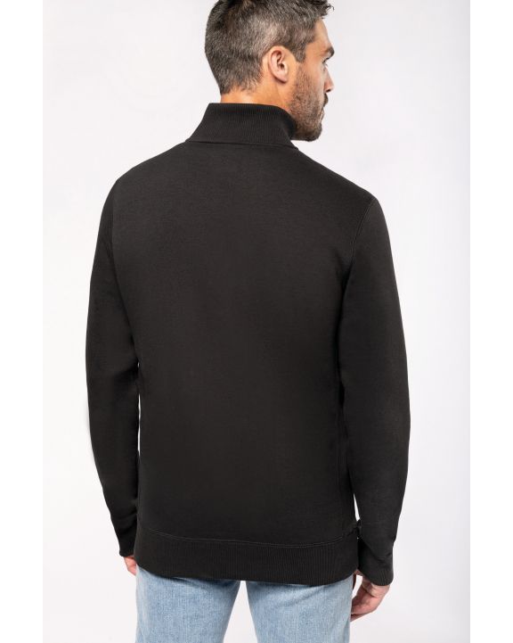 Sweatshirt KARIBAN Herren Fleece-Sweater mit Reißverschluss personalisierbar