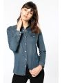 Chemise personnalisable KARIBAN Chemise denim manches longues femme