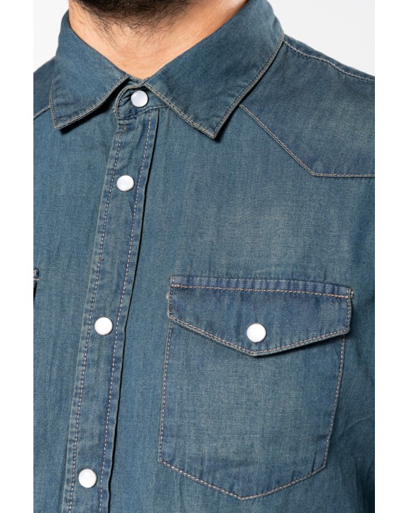 Chemise personnalisable KARIBAN Chemise denim manches longues