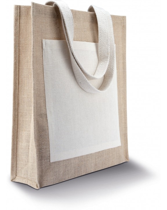 Tote bag personnalisable KIMOOD Sac shopping toile de jute