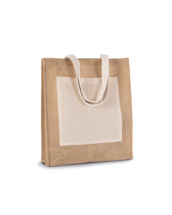 Tote bag personnalisable KIMOOD Sac shopping toile de jute