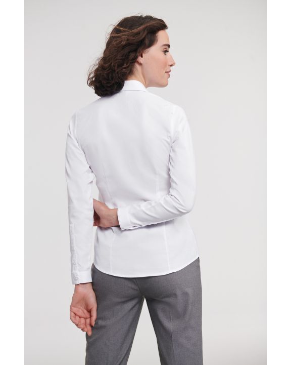 Hemd RUSSELL Ladies Long Sleeve Herringbone Shirt personalisierbar
