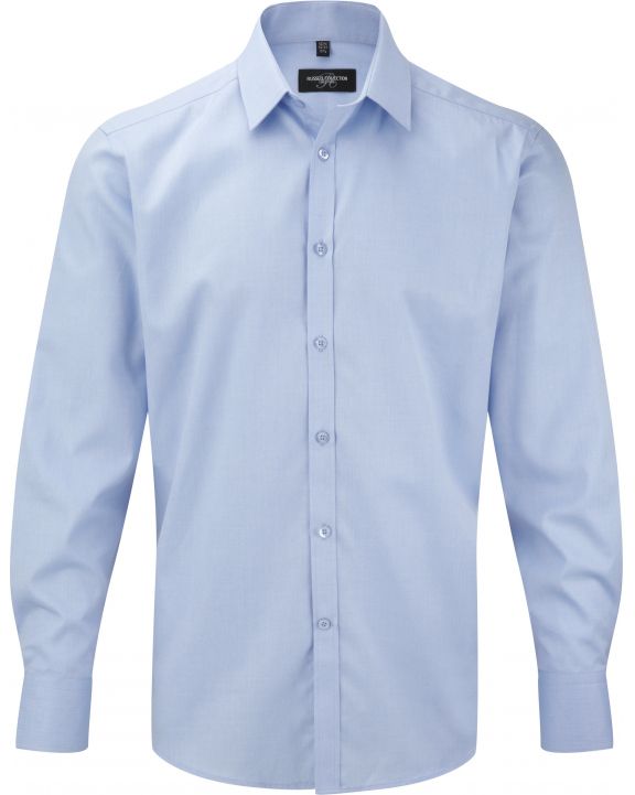 Hemd RUSSELL Men's Long Sleeve Herringbone Shirt personalisierbar