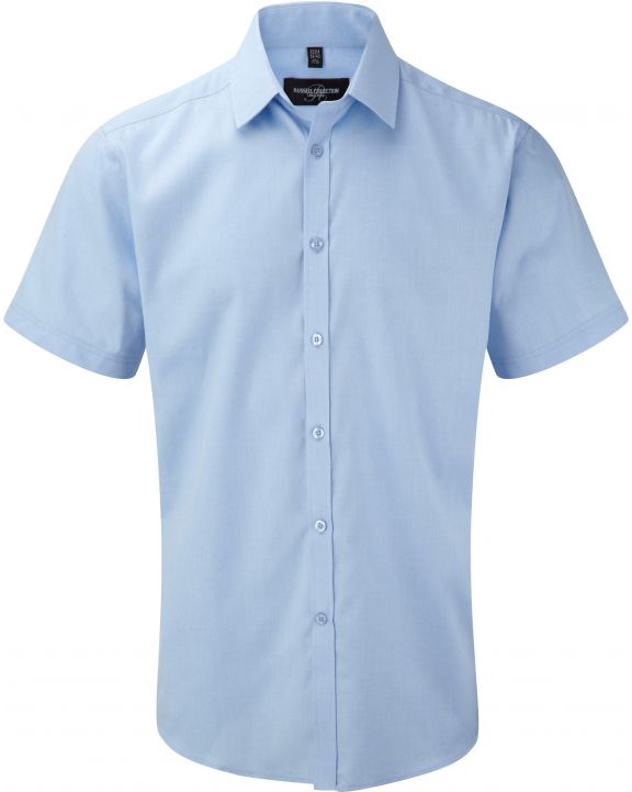 Hemd RUSSELL Men's Short Sleeve Herringbone Shirt personalisierbar