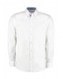Hemd KUSTOM KIT Tailored Fit Premium Contrast Oxford Shirt voor bedrukking &amp; borduring
