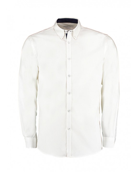 Hemd KUSTOM KIT Tailored Fit Premium Contrast Oxford Shirt voor bedrukking &amp; borduring