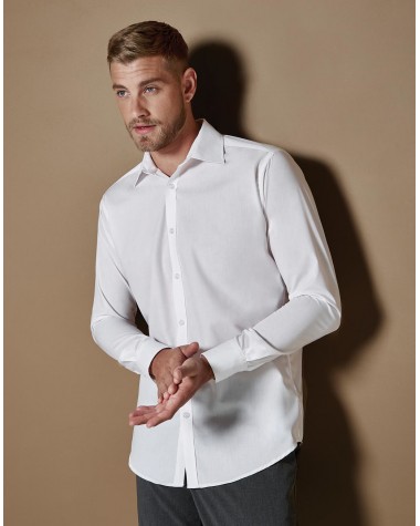 Hemd KUSTOM KIT Slim Fit Business Shirt LS voor bedrukking &amp; borduring