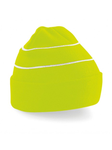 BEECHFIELD Enhanced-Viz Knitted Hat fluo yellow personnalisable