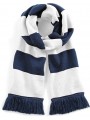 BEECHFIELD Écharpe rayée Stadium french marine / blanc personnalisable