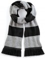 BEECHFIELD Écharpe rayée Stadium noir/heather grey personnalisable