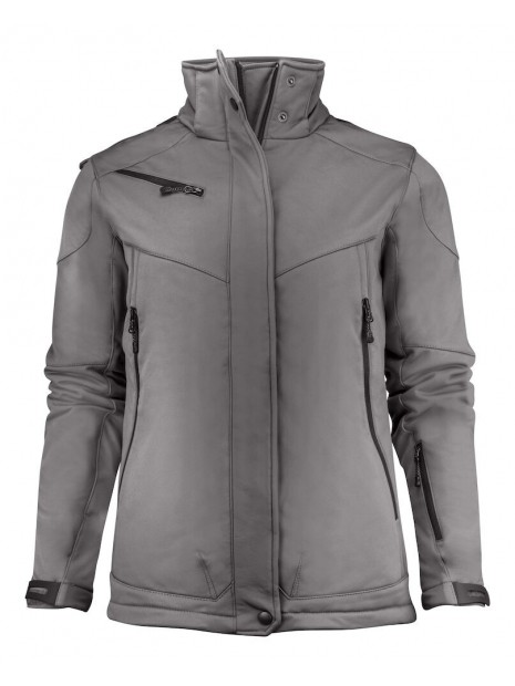 PRINTER SOFTSHELL SKELETON FEMME gris acier personnalisable
